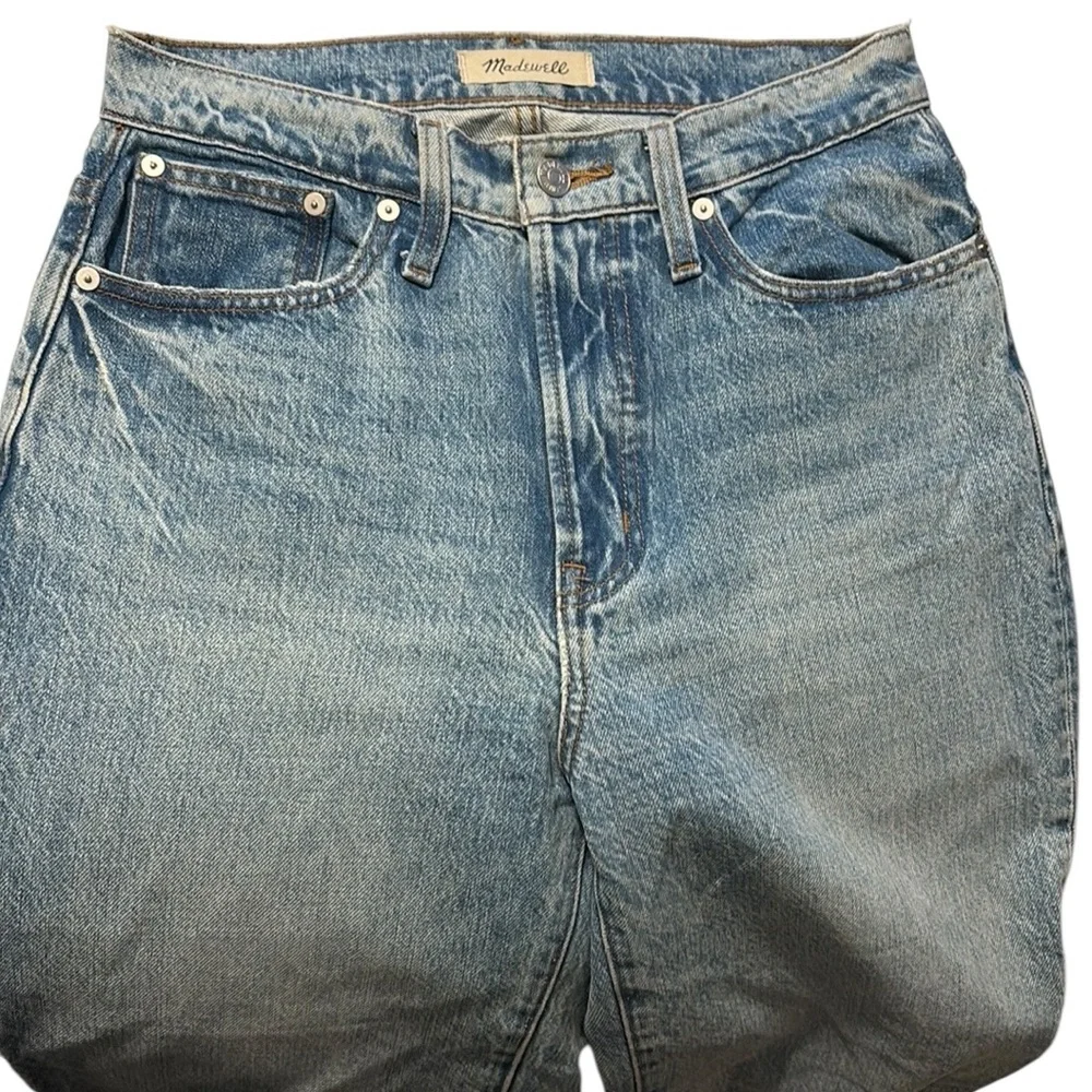 Madewell The Perfect Vintage Straight Jeans Size 26 Light Wash High Rise - Picture 6 of 8